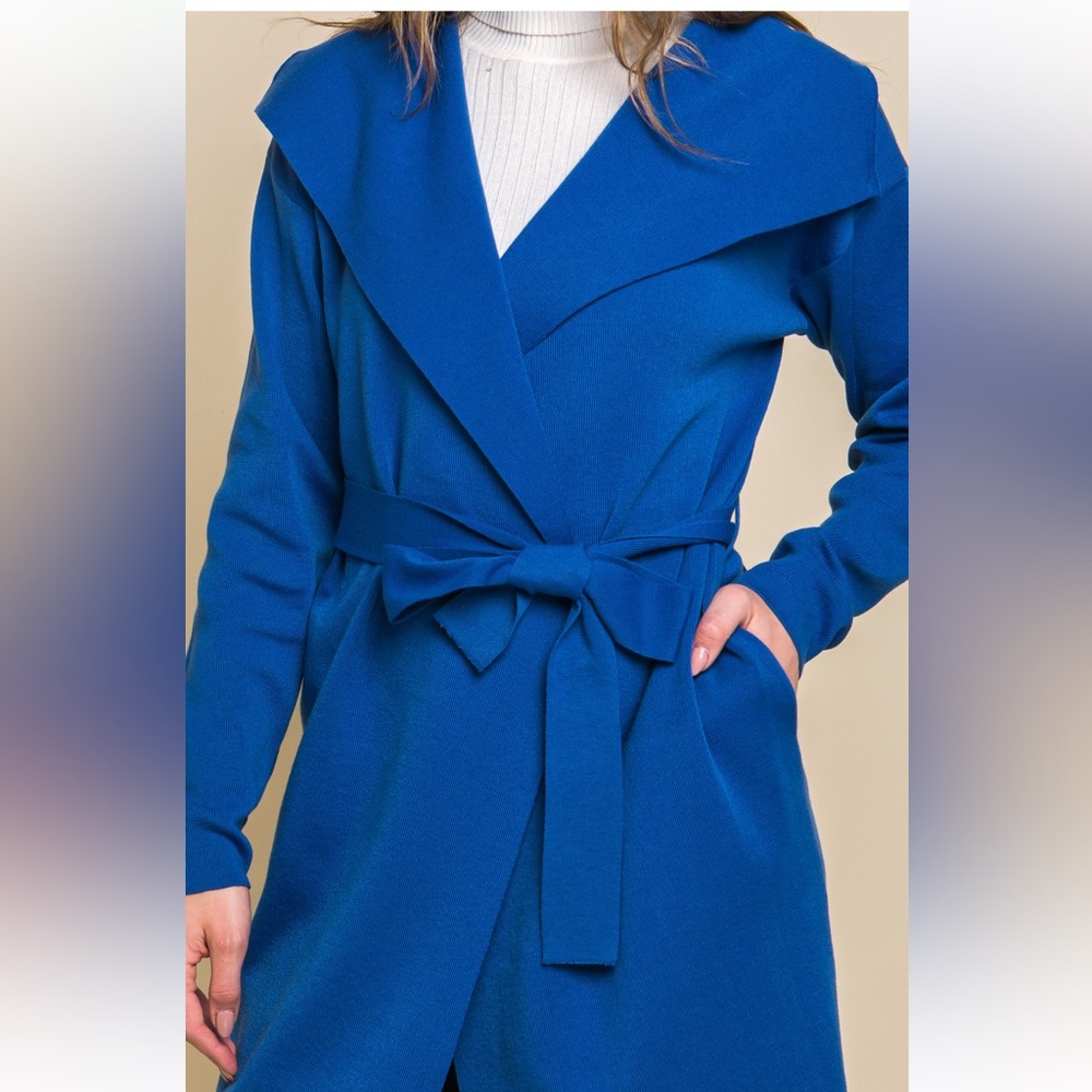 40 Boho Fabulous Wide Collar Knit Wrap/Coat - Picture 4 of 4